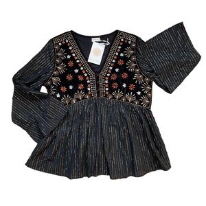 Lula Soul Bohemian Embroidered Mylee Top